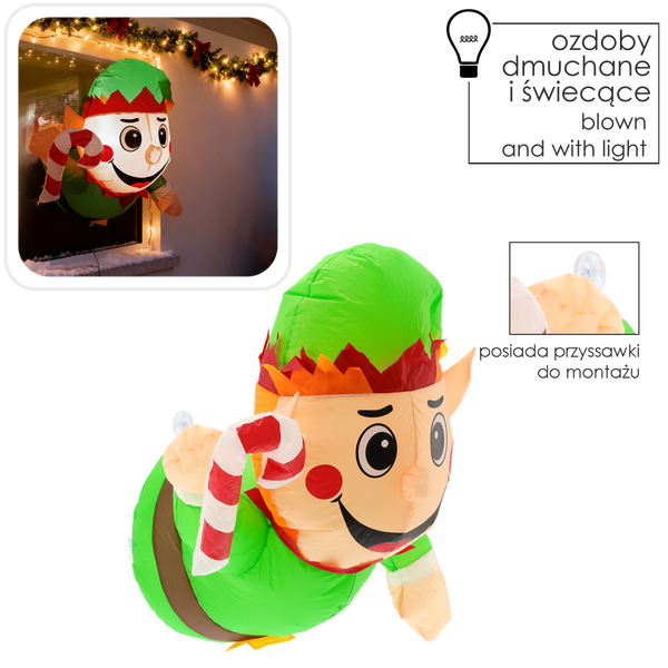 DMUCHANY ELF NA OKNO LED 90 CM *8730