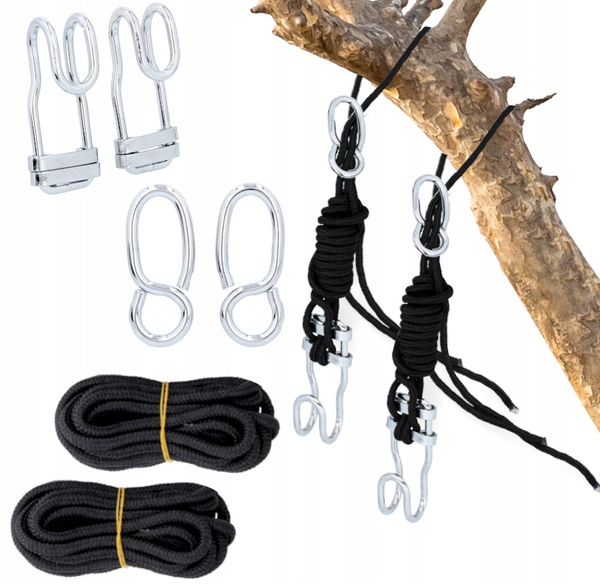 HAMMOCK MOUNTING KIT - HOOKS WITH ROPES - LOAD CAPACITY 200KG