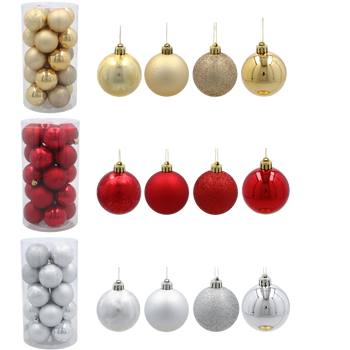 KPL. 20 BOMBEK IN TUBE 5 CM RED / GOLD / SILVER *3801