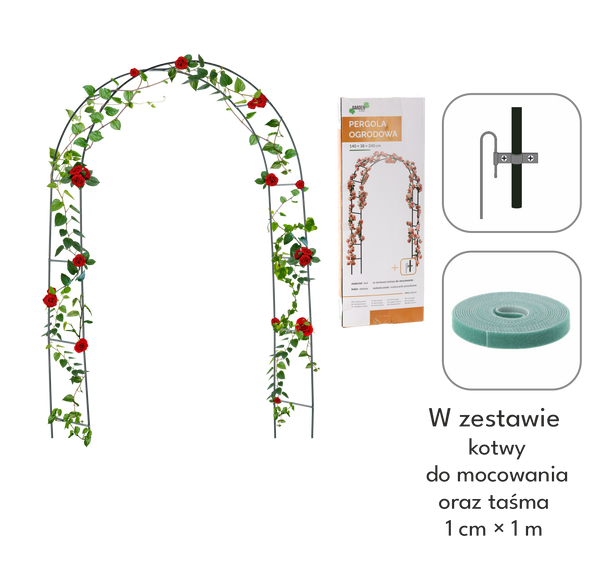 ZAHRADNÍ PERGOLA 140 x 38 x 240 CM (+ UKOTVENÍ) *3214