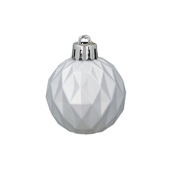 SET OF 16 BAUBLES 4 CM RED/GOLD/SILVER