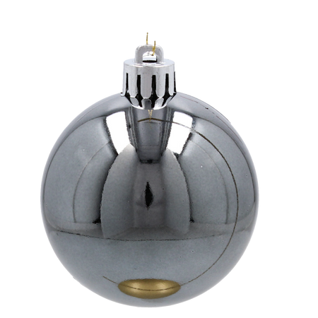 SET OF 9 ORNAMENTS 6 CM CHAMPAGNE/GRAY/WHITE