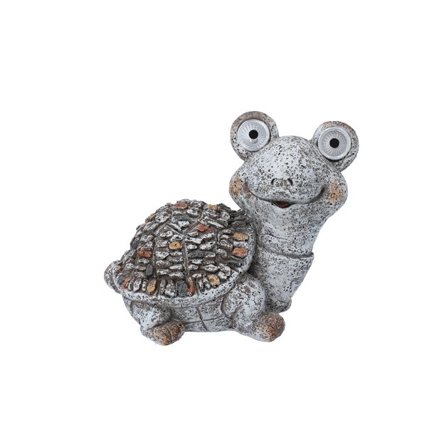 FIGURKA OGRODOWA - ŻÓŁW ZE ŚWIECĄCYMI OCZAMI 20 x 12,5 x 17,5 CM LED opak=4szt *7928