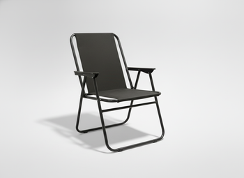 KRZESŁO OGRODOWE SKŁADANE CZARNE 53x59x76cm