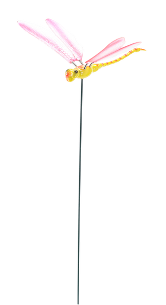 DECORATION ON A STAKE FOR A PLANT POT/GARDEN – DRAGONFLY 16 CM / 50 CM