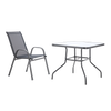 GARDEN FURNITURE SET - 4 CHAIRS + SQUARE TABLE - GRAY *3384