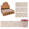 FASCIE DECORATIVE DE SĂRBĂTOARE 6,3CM X 2,7M AURII MIX DE MODELE pachet=16buc. *2237