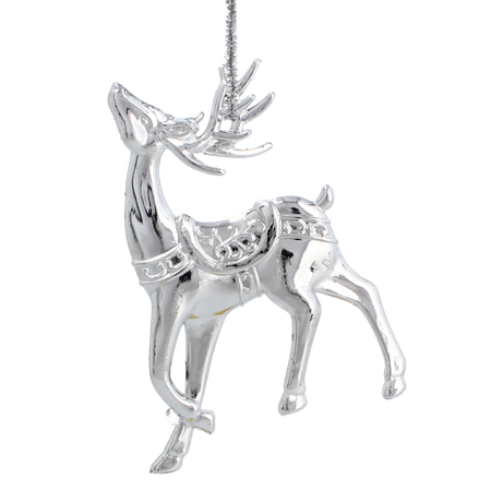SET OF 3 CHRISTMAS TREE DECORATIONS ELK / SNOWFLAKE / SNOWMAN MIX