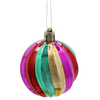 SET OF 6 CHRISTMAS TREE ORNAMENTS - PUMPKIN MIX OF COLORS 6CM