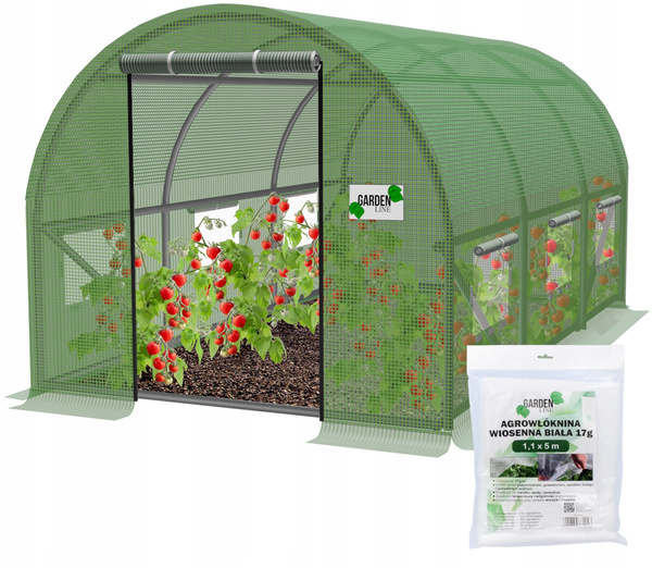 Záhradný fóliovník 3-segmentový biely 4 x 2,5 x 2 m *5590