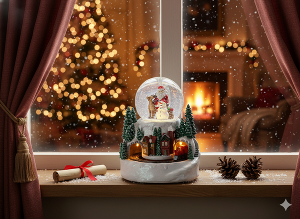 MÂNDRUM BOŽESC. LED ORAȘ DE IARNĂ CU BOLUL DE ZĂPADĂ 19,6 x 19,1 x 24 cm *2430