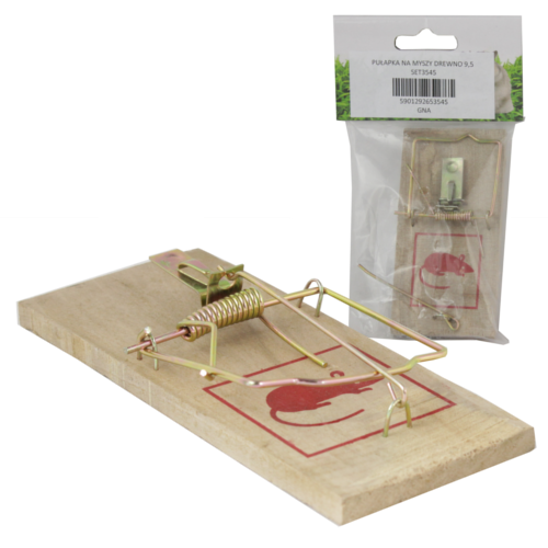 TRAP FOR MOUSES-WOOD 9,5X5CM packet=48pieces