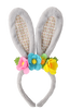 HEADBAND - RABBIT EARS WITH FLOWERS 16 x 32 CM MIX 3 DESIGNS pack=12pcs