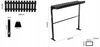 SKLÁDACÍ LAVICE DĚLKA 86 CM ČERNÁ *8299