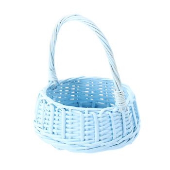 COS RATTAN 26 x 26 x 14/35 CM CU MÂNER - ALBASTRU *8369