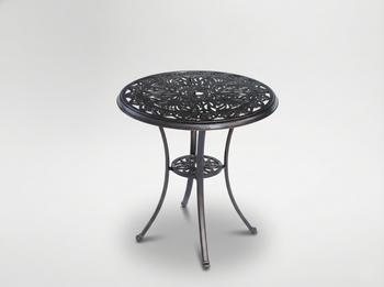 MASĂ DIN ALUMINIU "DANBURY" BRONZ ANTIC dia68 x 70 CM ROTUNDĂ *4041