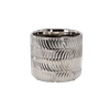 CERAMIC COVER FOR A POT 15 x 15 x 13 CM SILVER