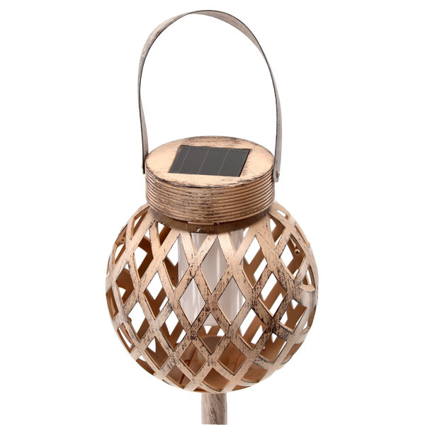 SOLÁRNÍ LAMPA ANTIQUE VÝŠ. 35,5 CM MIX VZORŮ TEPLÁ BÍLÁ disp=9ks *4399