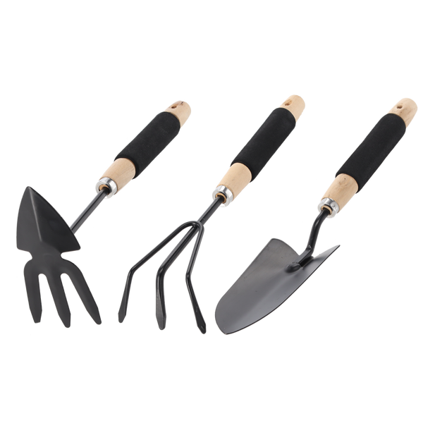 ZESTAW NARZĘDZI OGRODNICZYCH (ŁOPATKA, WIDEŁKI, MOTYCZKA)