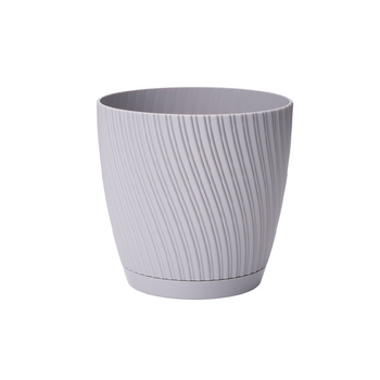 POT PLANTER MIKA ECO RECICLAT CU FARFURIE 150MM PLATINA *1031*