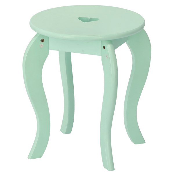 MAŁA TOALETKA KOSMETYCZNA MIĘTOWA Z LUSTREM + TABORET *3549