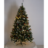 ARTIFICIAL CHRISTMAS TREE 180 CM SNOWED WITH ROWAN BERRIES, CONES, LED