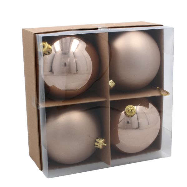 KPL. 4 BOMBEK 10 CM GRANATOWY / BEŻOWE ZŁOTO *3917