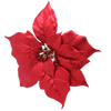 ARTIFICIAL FLOWER - POINSETTIA 25 CM ON CLIP RED