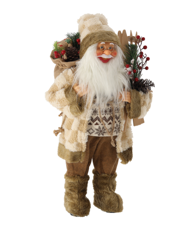 Mikuláš biele stojaci s lyžami 60 cm *8691