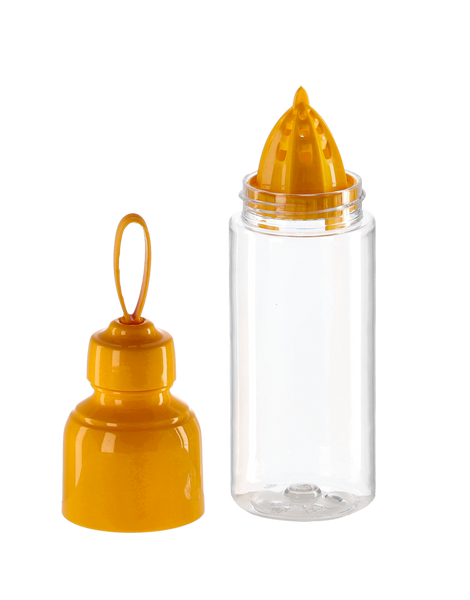 PLASTOVÁ FĽAŠA 600 ML S VYTLAČOVAČOM *6961