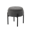 POUFF ROUND WITH METAL LEGS 28 x 31 CM GREY