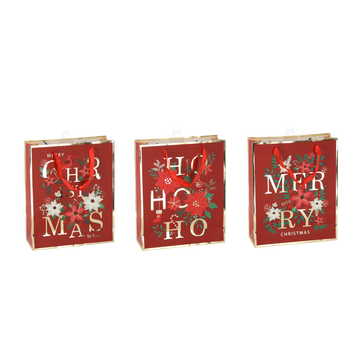 CHRISTMAS GIFT BAG "CHRISTMAS TO YOU" 26 x 32 x 10 CM MIX DESIGNS