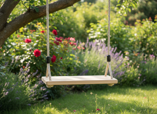 HUŚTAWKA DLA DZIECI DREWNIANA 45 x 19,5 x 1,6 CM 