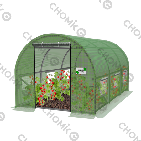 TUNEL FOLIAR PENTRU GRĂDINĂ 3 SEGMENTE VERDE 4 x 2,5 x 2 M *5583