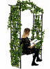 PERGOLA OGRODOWA Z ŁAWKĄ 114 x 45 x 208 CM *6085
