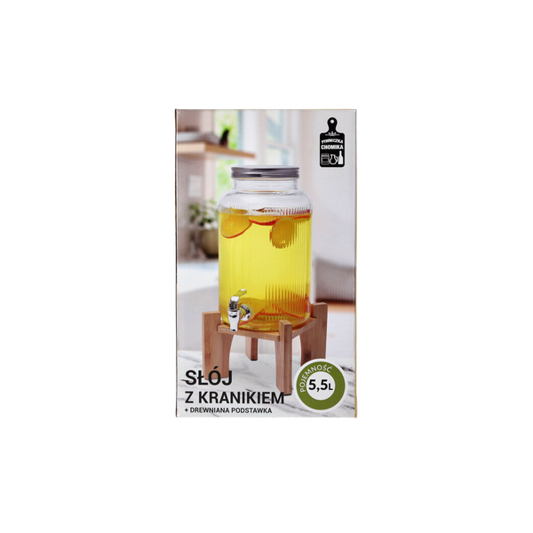 DISPENSER 5,5L + WOOD RACK