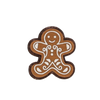 SET OF 4 GINGERBREADS WITH CLIPS MIX DESIGNS 3.5 x 4.5 CM