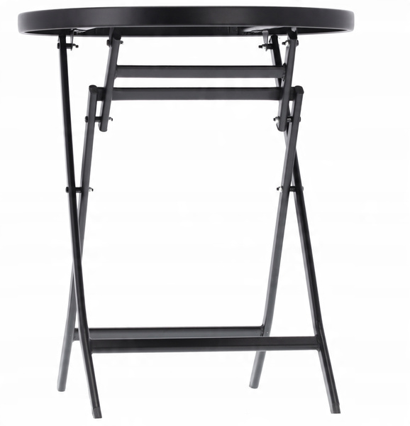 FOLDING ROUND TABLE 60 x 70 CM BLACK