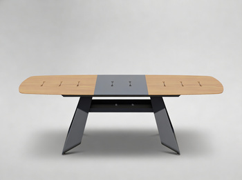 STÓŁ ALUMINIOWY "THOMPSON" SZARY 180/240 x 90 x 78 CM