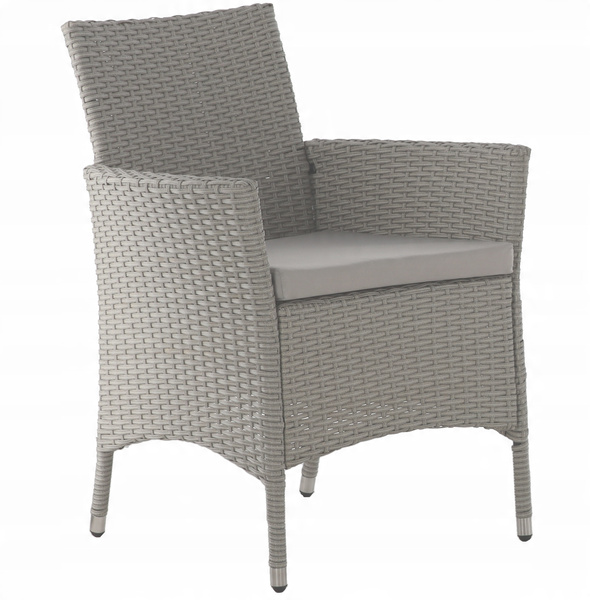 GARDEN FURNITURE SET / 8 CHAIRS + LARGE TABLE / GREY *3661