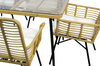 SET DE MOBILIER PENTRU GRĂDINĂ (MASĂ, 6 FOTOLII) - MARO, PERNE - BEJ *7466