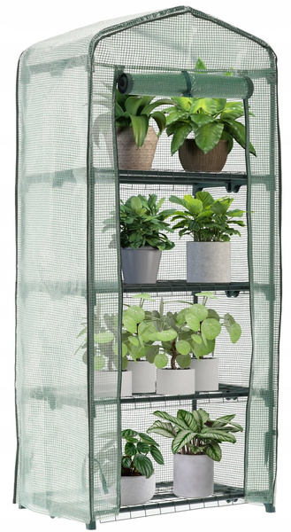 SZKLARNIA OGRODOWA Z CZTEREMA PÓŁKAMI 69 X 49 X H160cm *0426