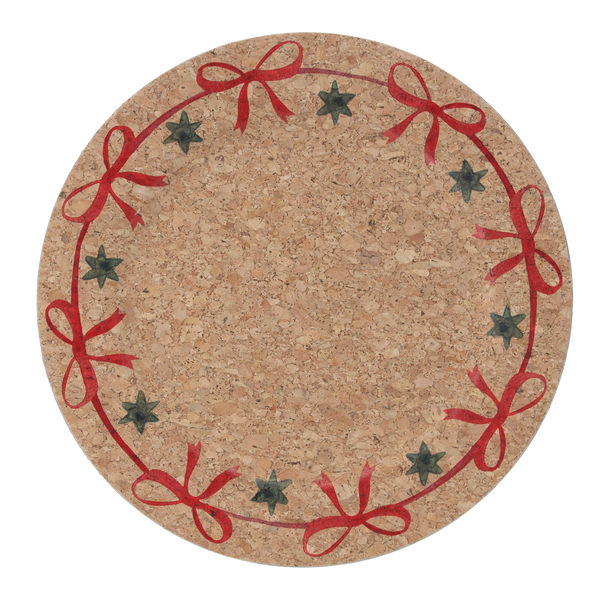 KULATÝ PODTALIER 33 x 33 x 1,5 CM KORKOVÝ V PÁSE balenie=6ks *7755