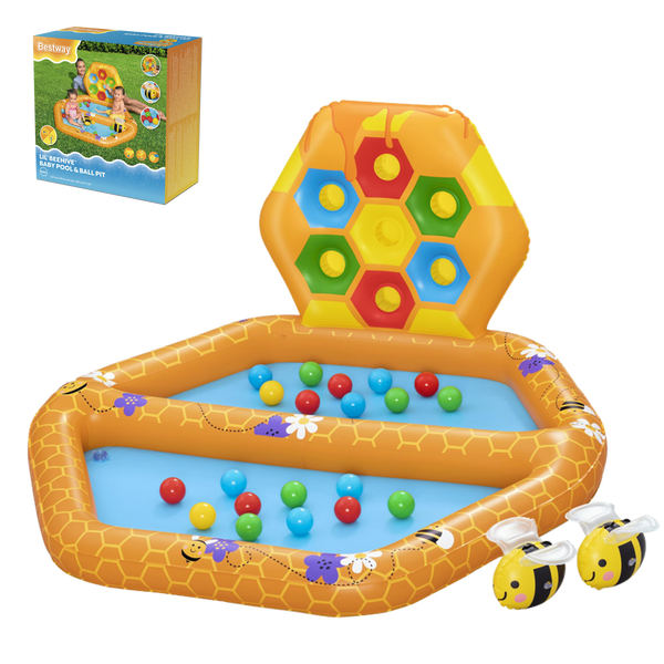 Bestway 50" x 47" x 24"/1.27m x 1.19m x 61cm Lil' Beehive Baby Pool & Ball Pit