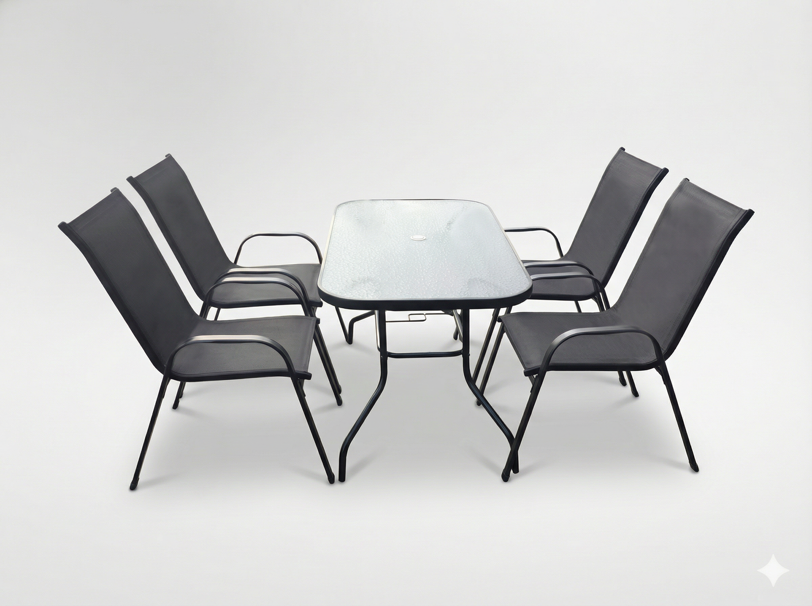 ZESTAW MEBLI OGRODOWYCH - STÓŁ 120 x 70 x 70 CM + 4 KRZESŁA 91 x 54 x 70 CM - CZARNY pol_pl_ZESTAW-MEBLI-OGRODOWYCH-STOL-120-x-70-x-70-CM-4-KRZESLA-91-x-54-x-70-CM-CZARNY-6629-2279_2