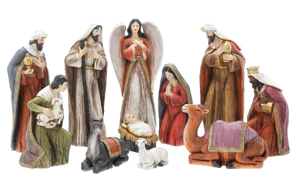 SADA 11 FIGUR BOŽÍHO NAROZENÍ DO 40,5 CM polyresin *2508