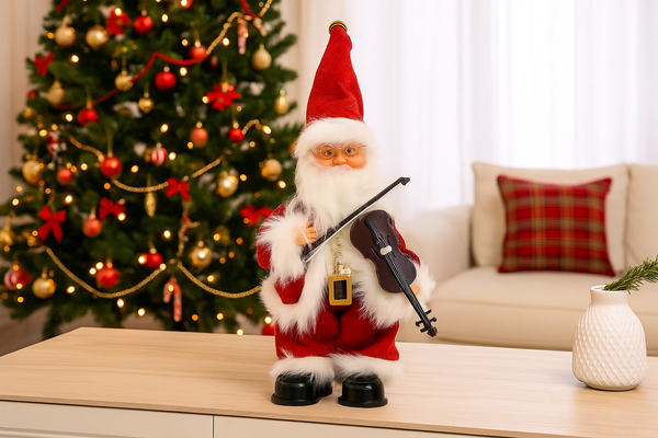 SANTA CLAUS WITH VIOLIN - PLAYING 30,5 CM