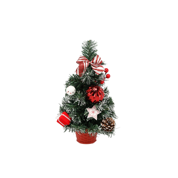 CHOINKA BOŻONARODZENIOWA 30 CM BIAŁO-CZERWONA *2590
