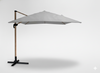PARASOL OGRODOWY 3 x 3 M SZARY "ROMA" Z POKROWCEM - WOOD EFFECT