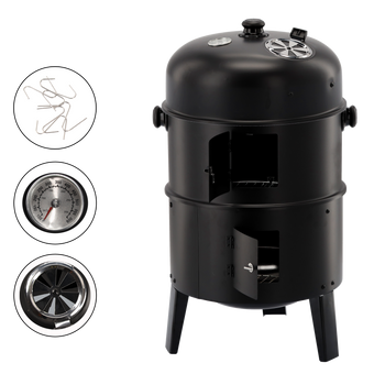 MULTIFUNCTIONAL 3 IN 1 BBQ/SMOKER/FIRE PIT 44 x 53 x 80 CM